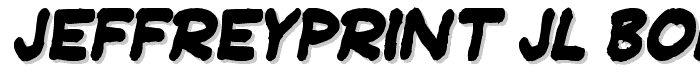 JeffreyPrint JL Bold Italic font